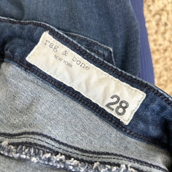 Rag & Bone Nina High Rise Ankle Skinny Jeans in Dark Wash Viola Size 28 - Picture 8 of 9